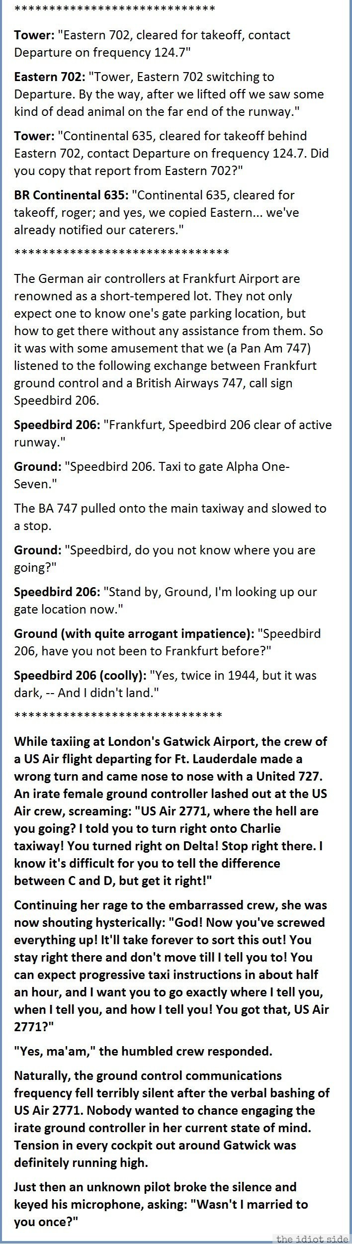 Funny Airport tower talks (Part 2)