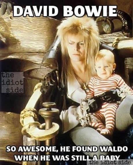 David Bowie; So Awesome, He Found Waldo When He Was Still A Baby