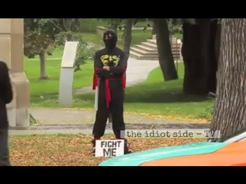 Strange Looking Man Beckons People To Fight Him. The Result? Hilarious